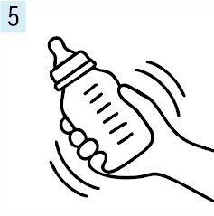 Aptilac® 1 Zubereitung Schritt 5 Flasche schütteln